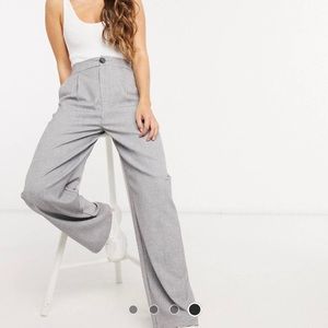 ASOS stradivarius wide leg high waisted pants